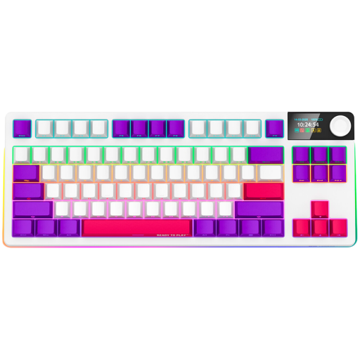 Image 1 for LORGAR KBP70TKLW, Wireless TKL Mechanical Gaming Keyboard Pro, White, EN layout