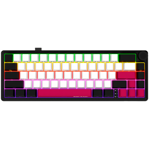 Image 1 for LORGAR KBP70MW, Wireless 65% Mechanical Gaming Keyboard Pro, Black/red, EN layout