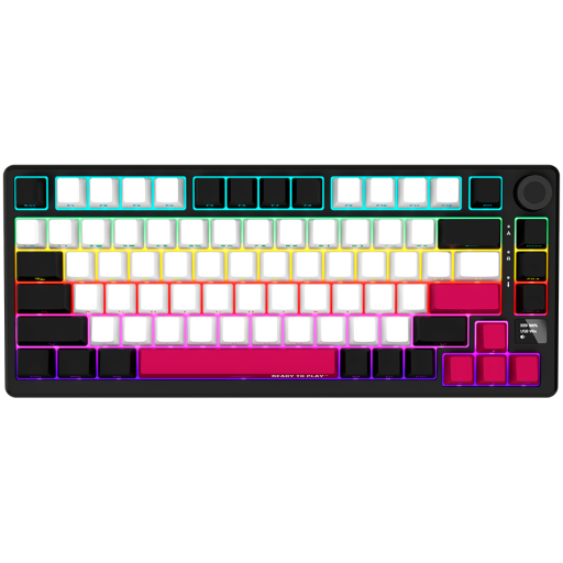 Image 1 for LORGAR KBP7075W, Wireless 75% Mechanical Gaming Keyboard Pro, Black/red, EN layout