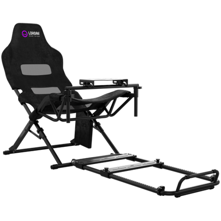 Image 1 for LORGAR FLEX RAF1, Sim Racing Cockpit Advanced, Foldable, 150x72x113 cm-playing, 38x72x126cm-folded, Black