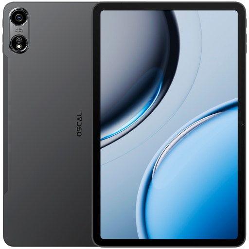 Image 1 for OSCAL Pad 100 LTE Tablet, 12'' 2K FHD+IPS 1200*2000 120Hz incell, Octa-core T615 up to 1.8 GHz, 6GB/256GB,Camera: Front 8MP+Rear 16MP,Wi-Fi 5,BT5.0, 9000mAh Battery, Android 15, Grey