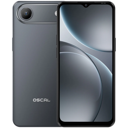 Image 1 for OSCAL Flat 3C LTE Smartphone, 6.65'' HD+ IPS 720*1612 90Hz, Quad-core T310 up to 2.0GHz, 4GB/32GB, Camera: Rear 32MP, Front 12MP, Wi‑Fi 5, BT5.0, 5000mAh Battery, Android 16, Black