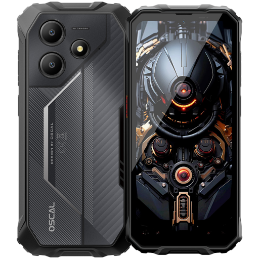 Image 1 for OSCAL Rugged smarthone Marine 2 LTE 6.56-inch HD 720x1612 90Hz Octa-core T615 up to 1.8 GHz RAM 8GB ROM 128GB Cam Rear 16MP Front 8MP 4G LTE WiFi BT Battery 11000mAh GPS+GLONASS+Beidou+Galileo & IP68/IP69K/MIL-STD-810H Android 15 Black