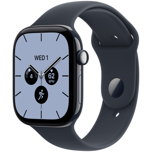 Image 1 for Apple Watch Series 12 GPS + Cellular 46mm Night Blue Ceramic Case with Navy Blue Sport Band - M/L, Model A3587