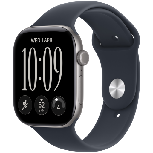 Image 1 for Apple Watch Series 12 GPS 42mm Space Grey Aluminium Case with Navy Blue Sport Band - S/M, Model A3581