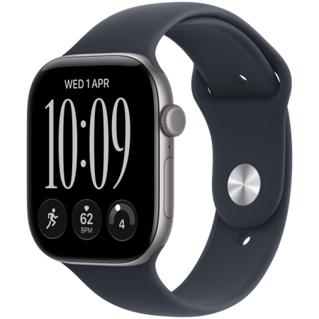 Image 1 for Apple Watch Series 12 GPS 42mm Space Grey Aluminium Case with Navy Blue Sport Band - S/M, Model A3581