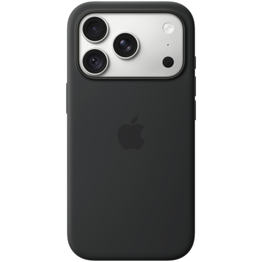 Image 1 for iPhone 18 Pro Silicone Case with MagSafe - Black, Model A3701