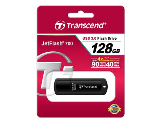 Image 1 for Transcend JetFlash 700 128GB USB Flash Drive