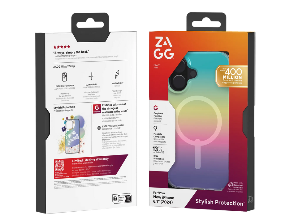 Image 3 for ZAGG Milan Snap Case for Apple iPhone 16 - Iridescent