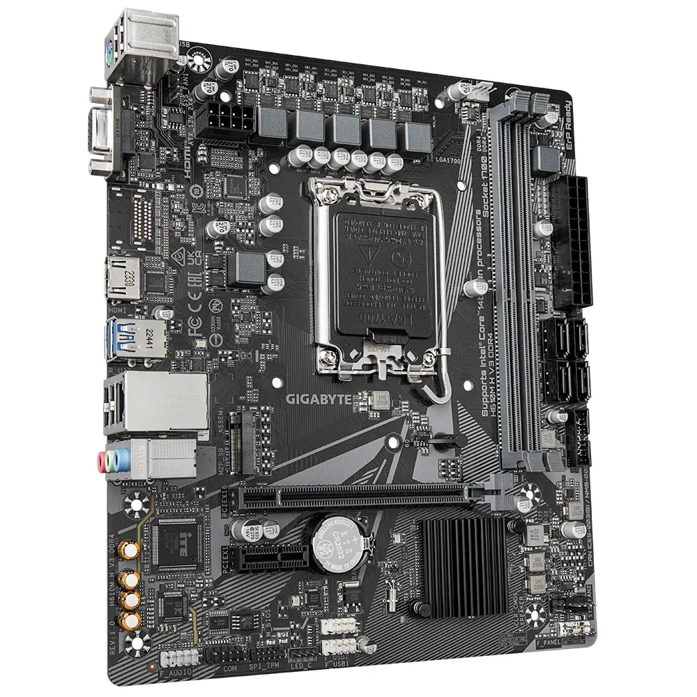 Image 1 for GIGABYTE H610M-H-V3-DDR4 LGA 1700 Motherboard
