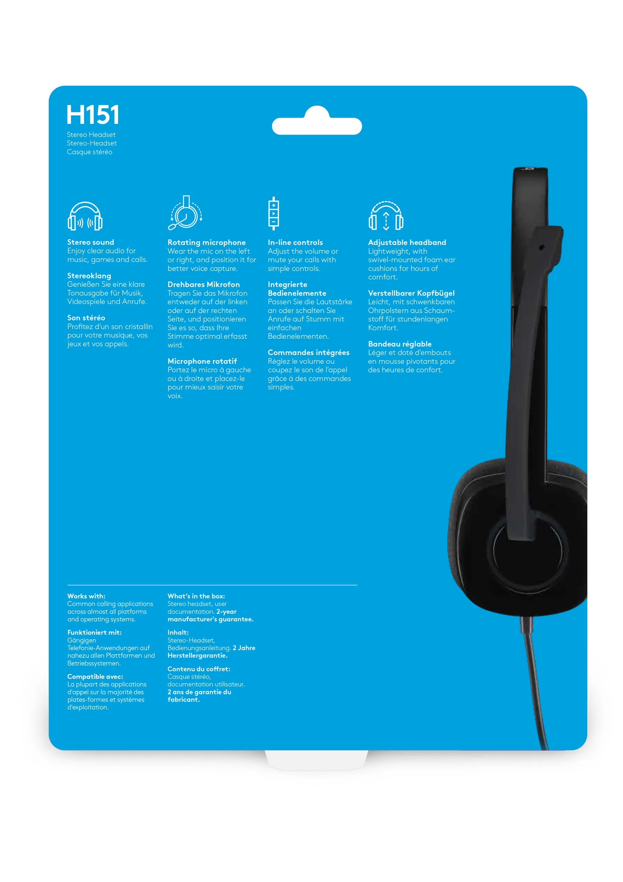 Image 12 for Logitech H151 Wired Headset