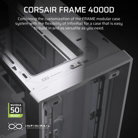 Image 2 for Corsair FRAME 4000D White Mid-Tower PC Case