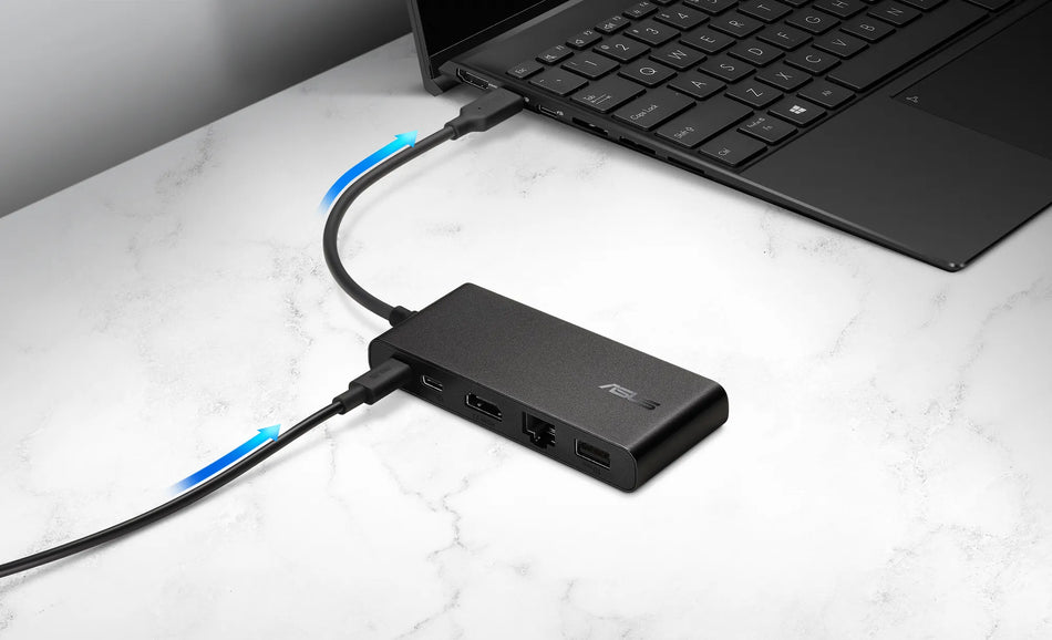 Image 1 for ASUS DockDC201DUAL 4KUSB-C DockUp to 100w Power deliveryRJ45Dual 4K 60 Hz (HDMI 2.1 + USB-C with DP 1.4)Single display: 4