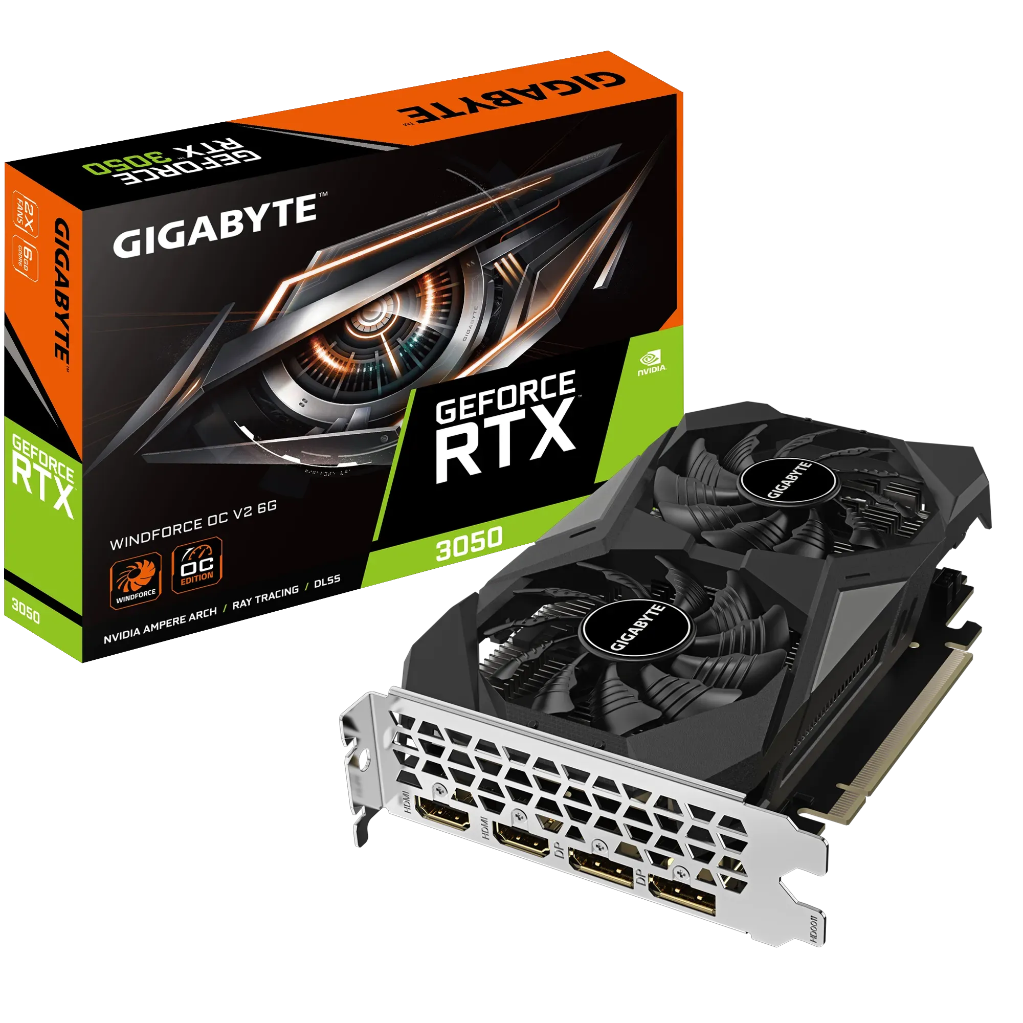 Image 2 for GIGABYTE NVIDIA GeForce RTX 3050 Windforce OC 6GB GDDR6 Graphics Card