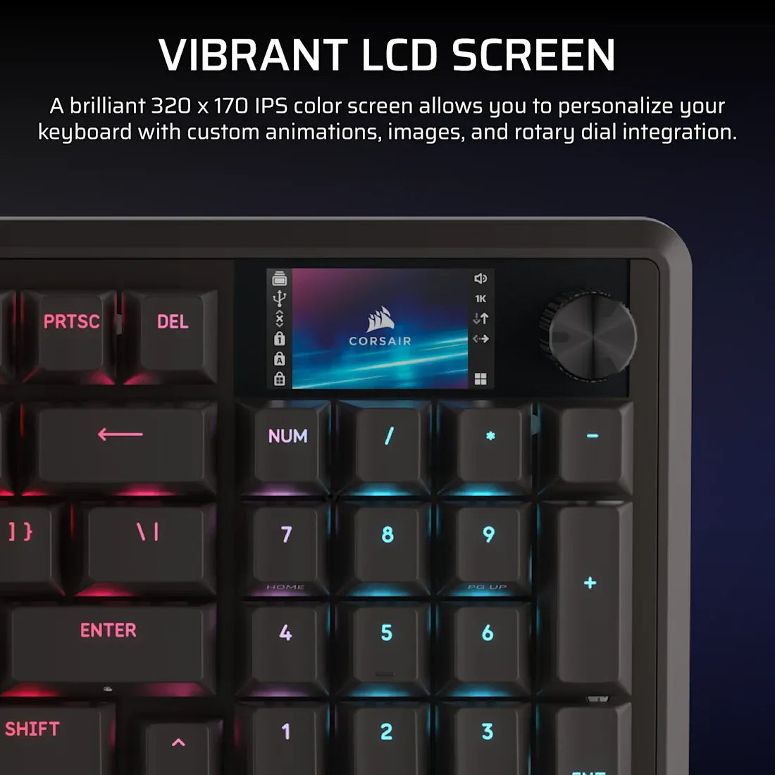 Image 3 for Corsair VANGUARD PRO 96% Hall Effect Gaming Keyboard - MGX Hyperdrive magnetic switches - Black. 