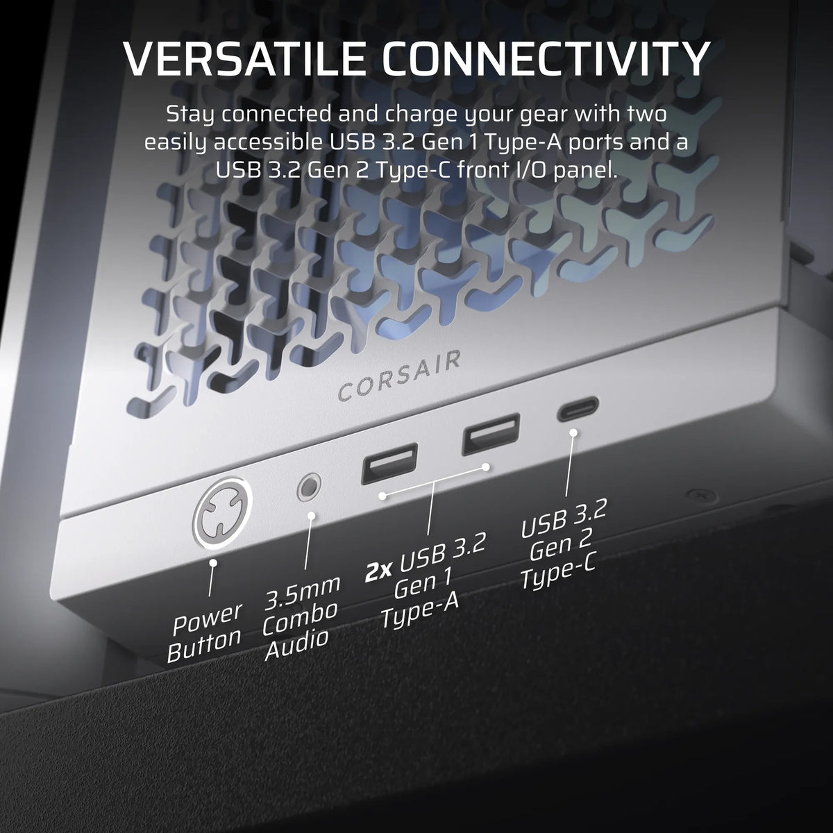 Image 1 for Corsair FRAME 4000D RS ARGB White Mid-Tower PC Case