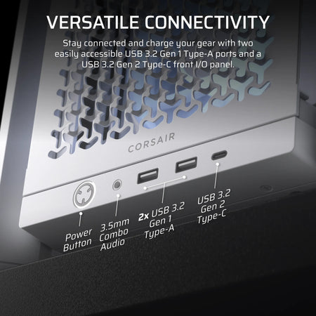 Image 1 for Corsair FRAME 4000D RS ARGB White Mid-Tower PC Case