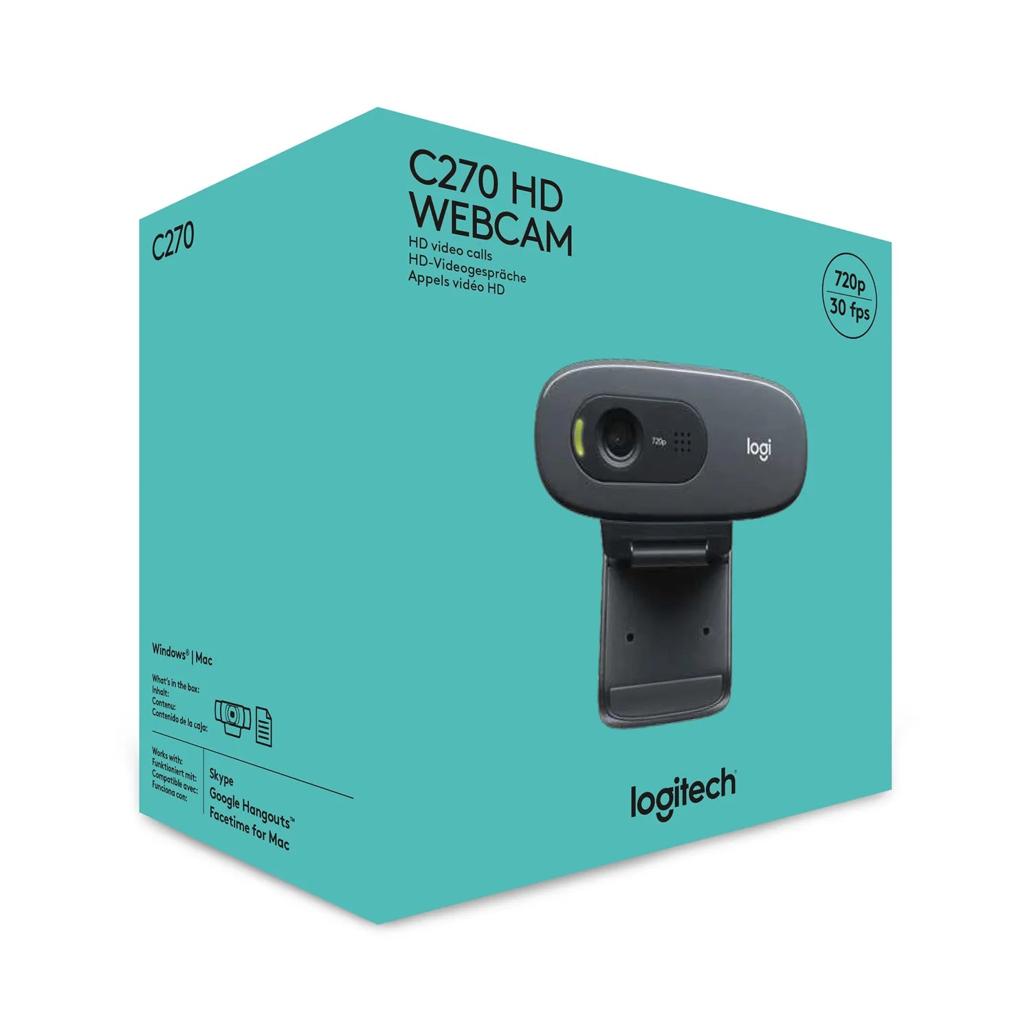 Image 1 for Logitech C270 HD Webcam with Built-in Mic