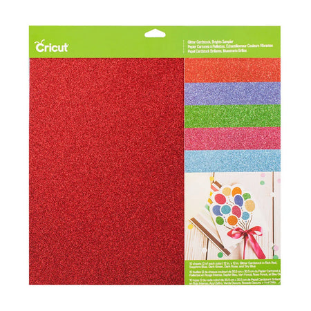 Image 3 for Cricut Glitter Cardstock - Brights Sampler 30x30cm