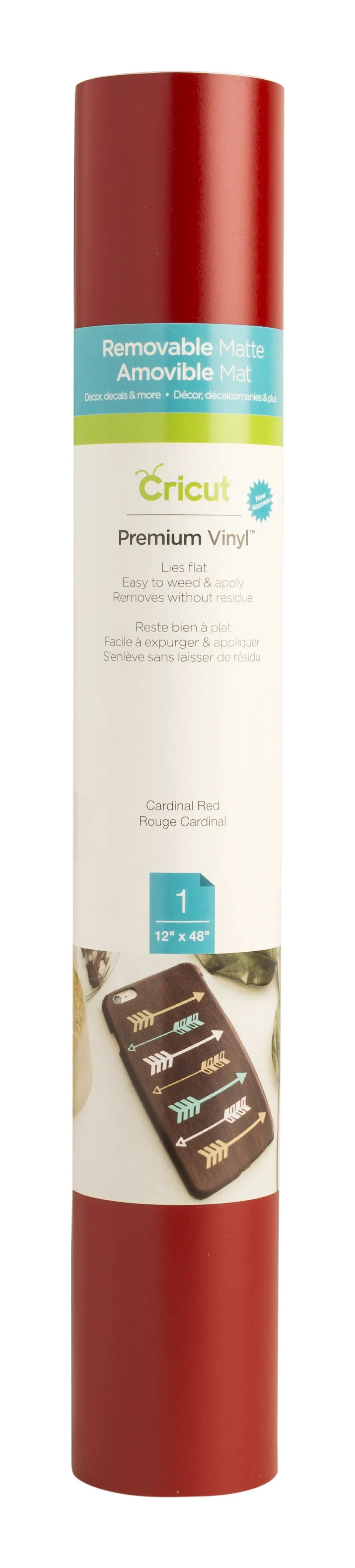 Image 1 for Cricut Premium Vinyl Removable in Cardinal Red
