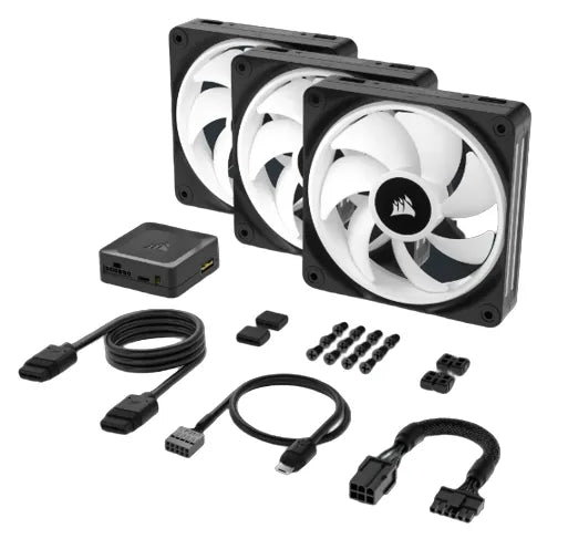 Image 1 for Corsair iCUE LINK QX120 RGB 120mm PWM Fans Starter Kit