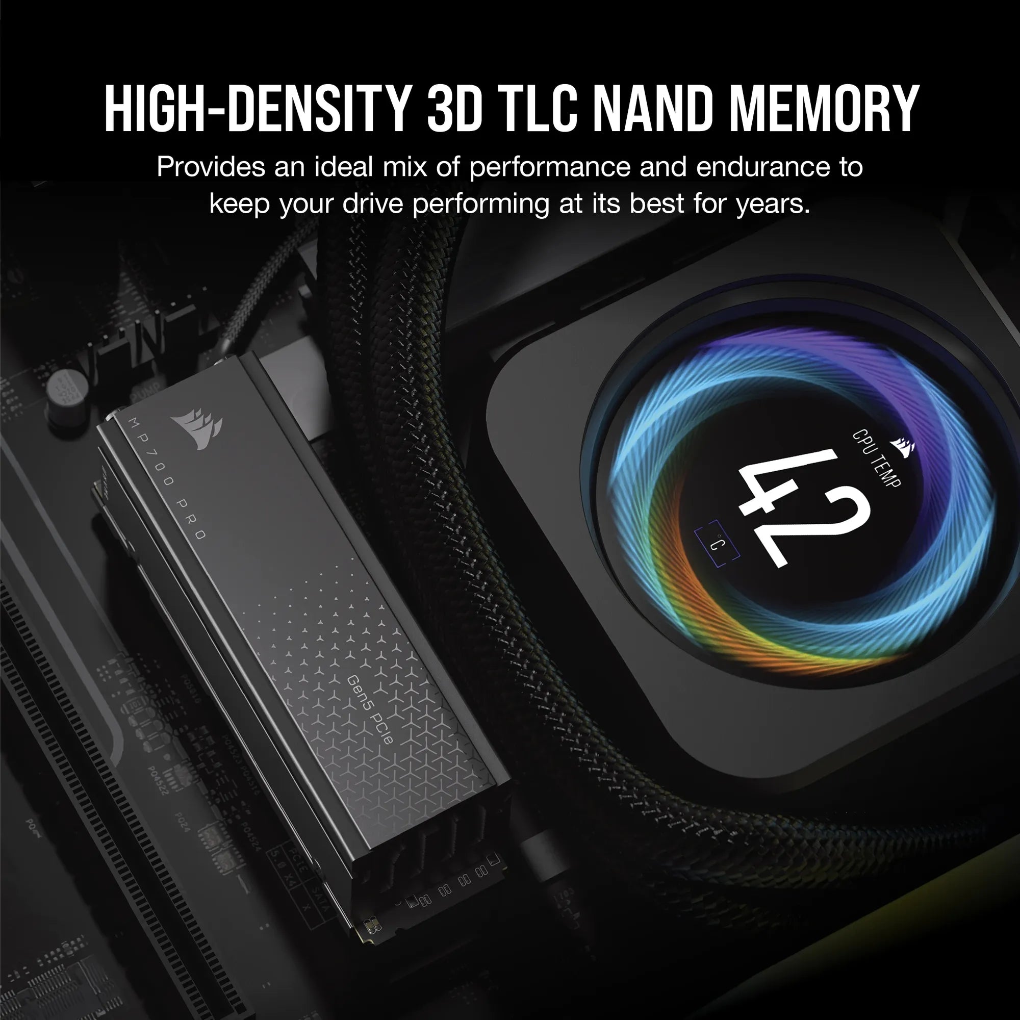 Image 5 for Corsair MP700 PRO 2TB PCIe Gen5 NVMe SSD with Cooler