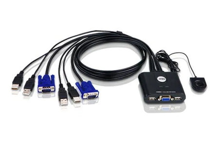Image 4 for ATEN CS22U 2-Port USB VGA KVM Switch with Built-in Cables