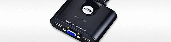 Image 1 for ATEN CS22U 2-Port USB VGA KVM Switch with Built-in Cables