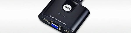 Image 1 for ATEN CS22U 2-Port USB VGA KVM Switch with Built-in Cables