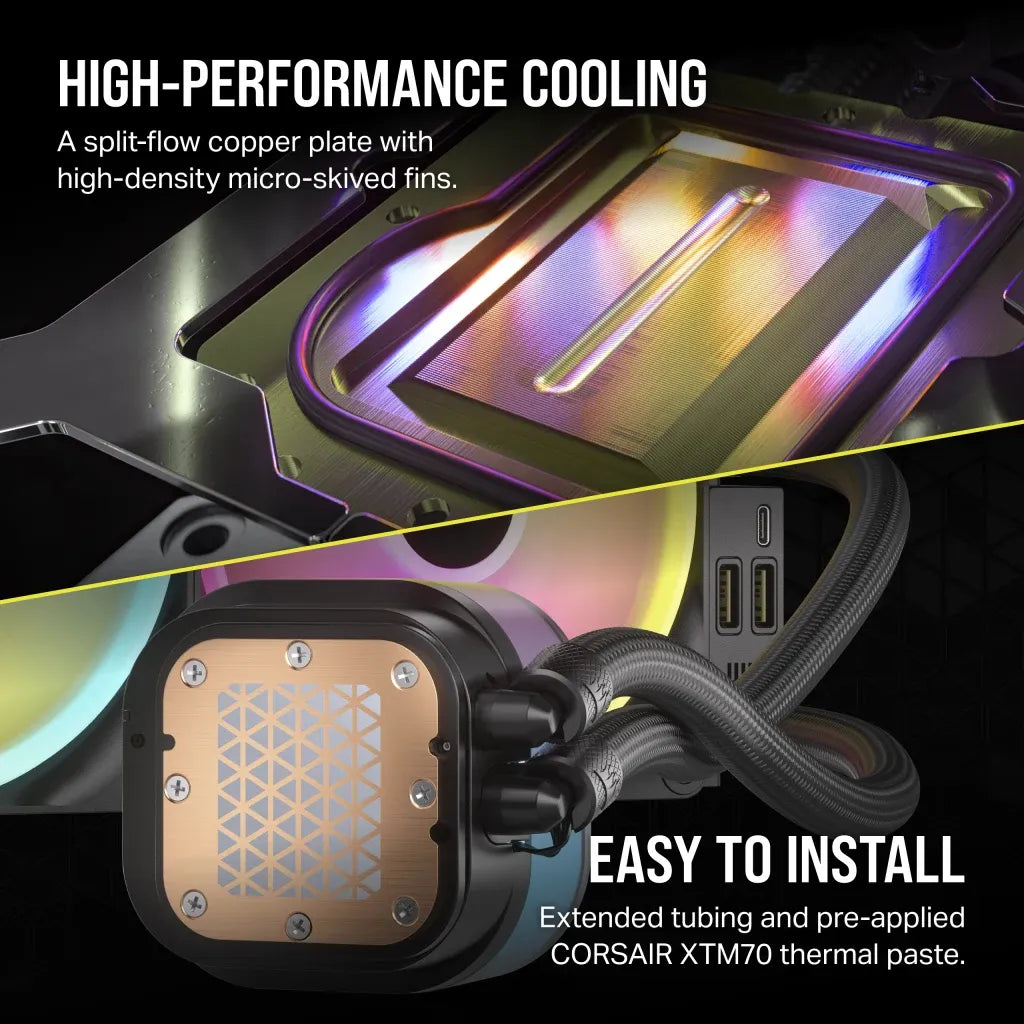 Image 4 for Corsair iCUE LINK H170i RGB Liquid CPU Cooler