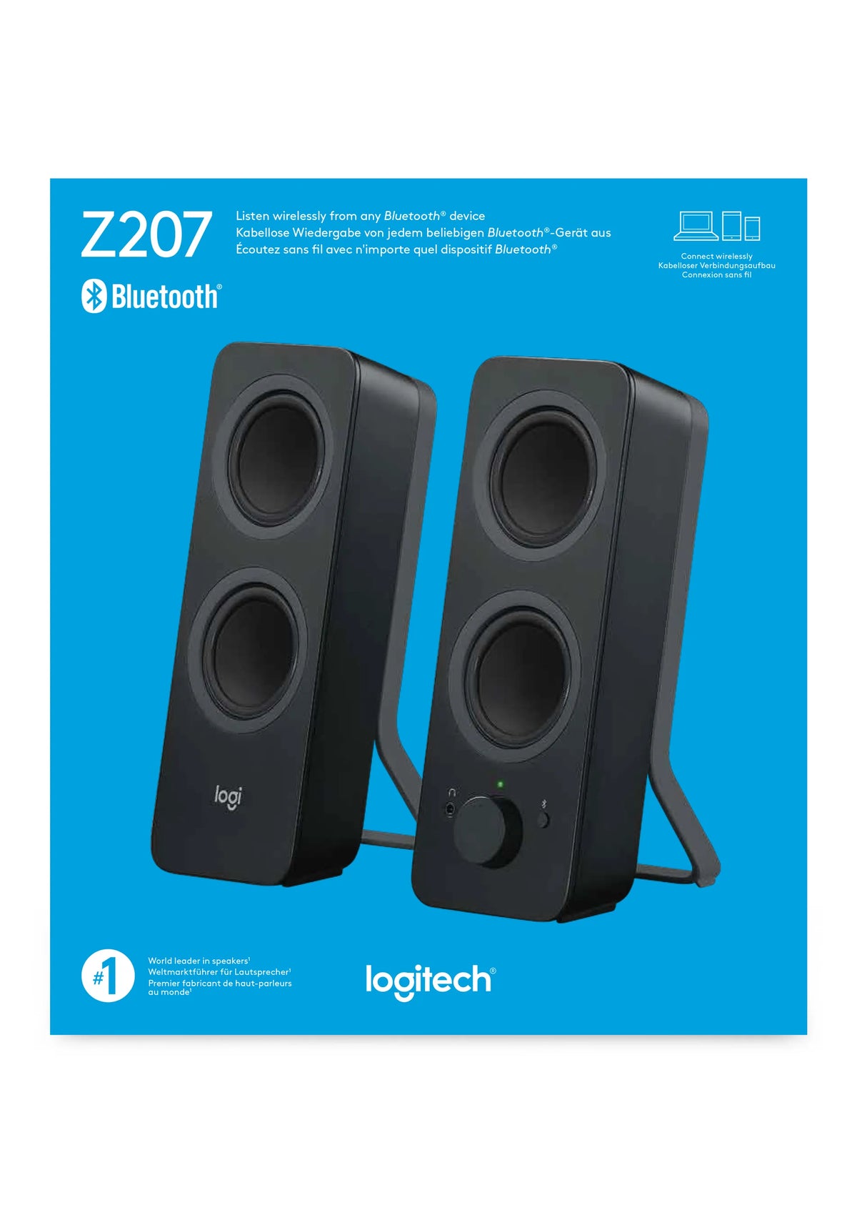 Image 5 for Logitech Z207 Bluetooth Computer Speakers - Wireless Stereo Sound, 5W RMS