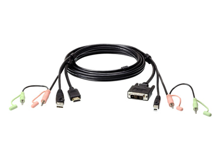Image 2 for ATEN 1.8m USB HDMI to DVI-D KVM Cable with Audio