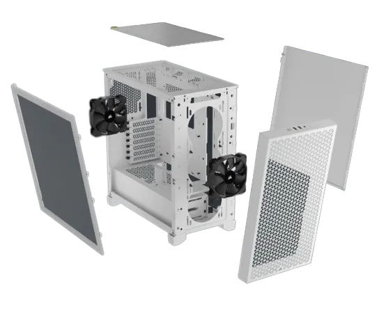 Image 3 for Corsair 3000D Airflow White Mid-Tower PC Case