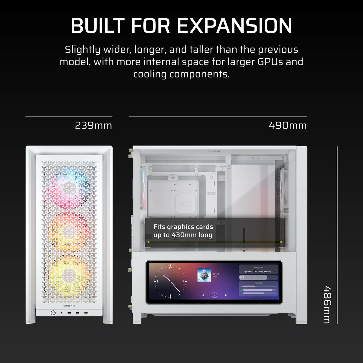Image 4 for FRAME 4000D LCD RS ARGB Premium Mid-Tower PC Case