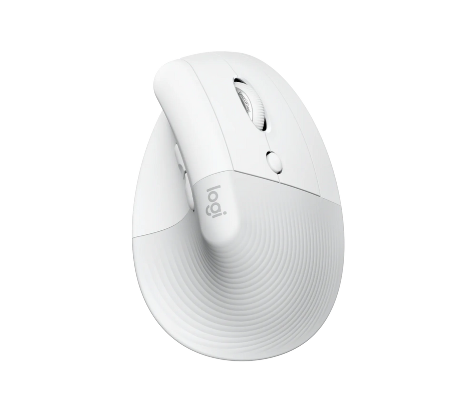 Image 2 for Logitech Lift Vertical Ergonomic Wireless Mouse - Off-White (910-006475)