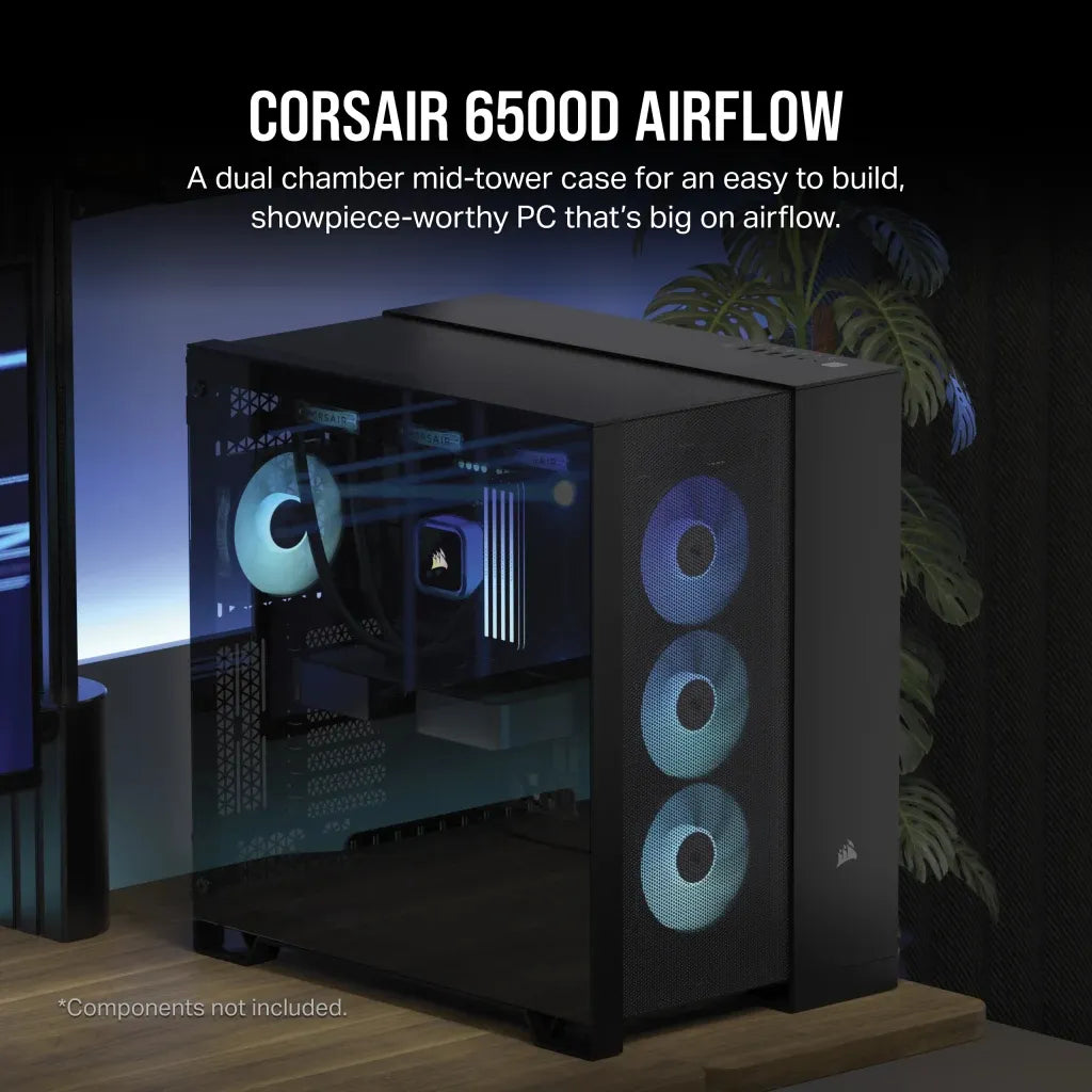 Image 5 for Corsair 6500D Airflow Black Tempered Glass Mid-Tower Case