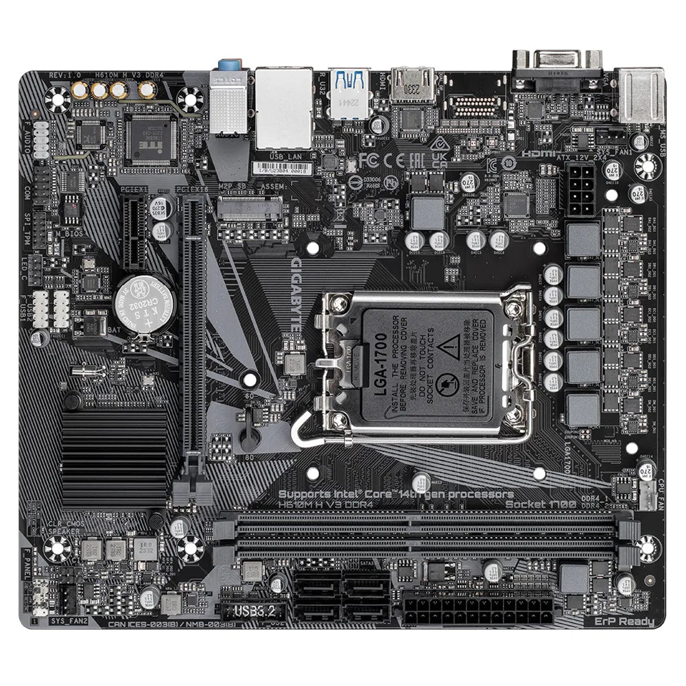 Image 2 for GIGABYTE H610M-H-V3-DDR4 LGA 1700 Motherboard