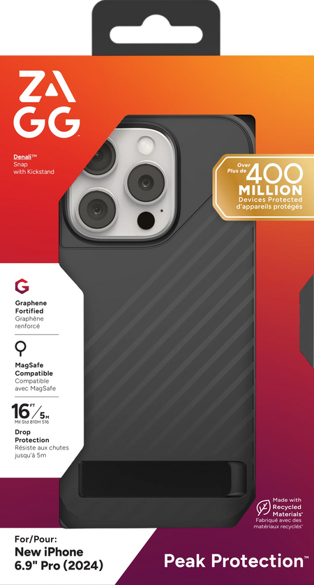 Image 1 for ZAGG Cases Denali Snap KS Apple  iP16 Pro Max  Black