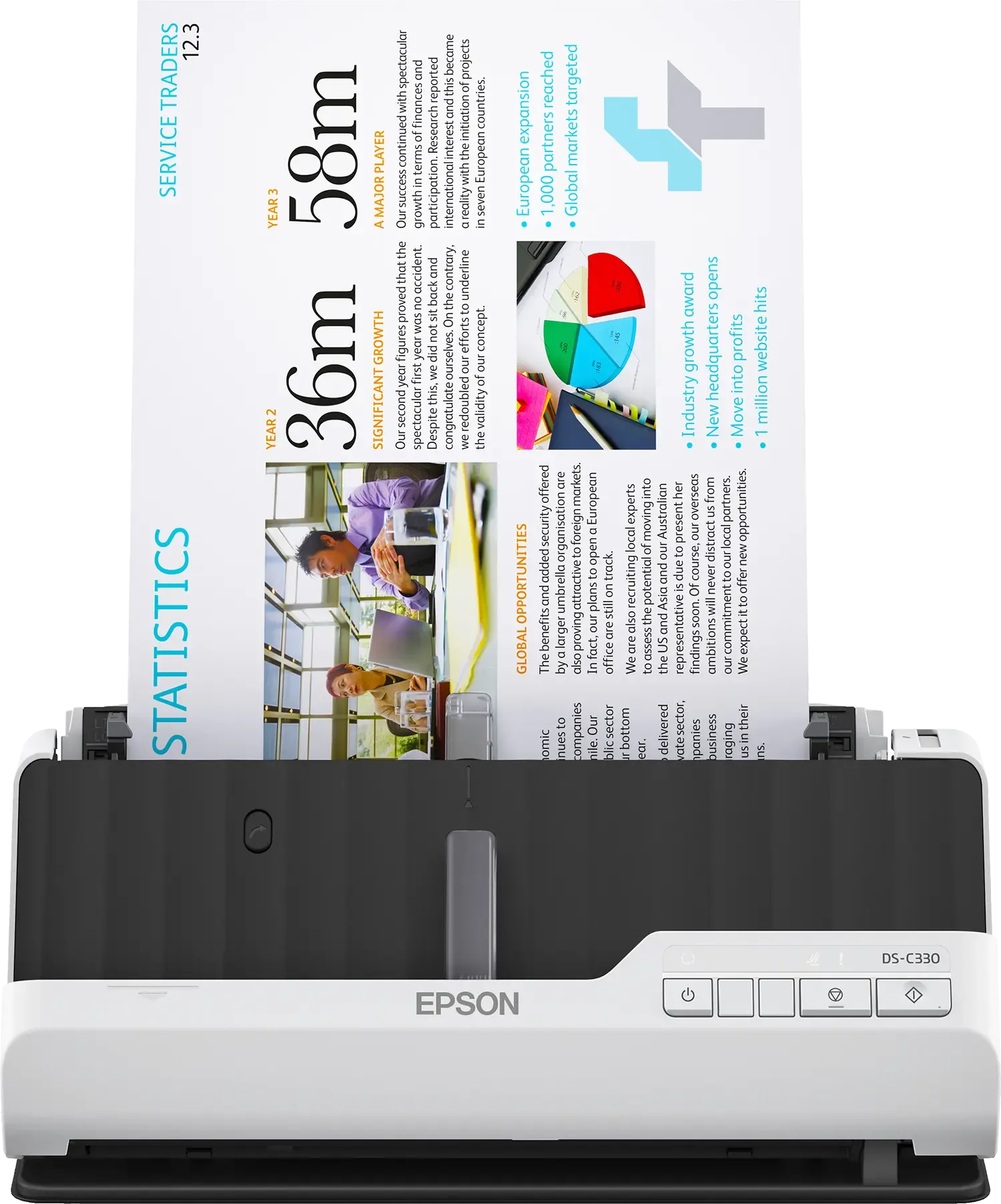 Image 1 for Epson DS-C330 Ultra-Compact Desktop Scanner