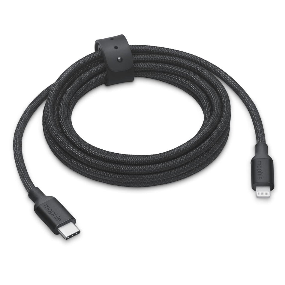 mophie-Essentials-Cable-USBC-lightning-3 meter-Black