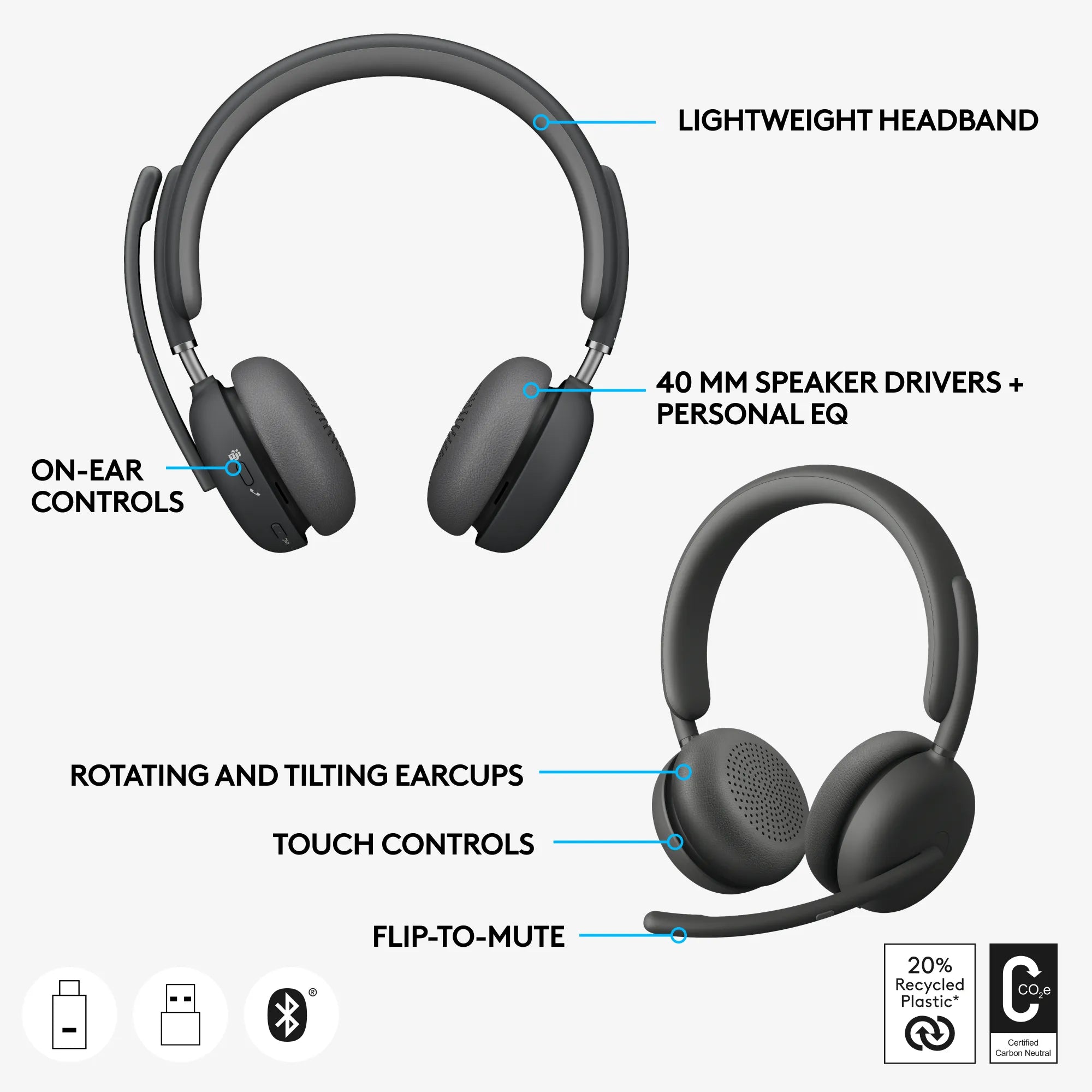 Image 1 for Logitech Zone Wireless 2 UC Headset