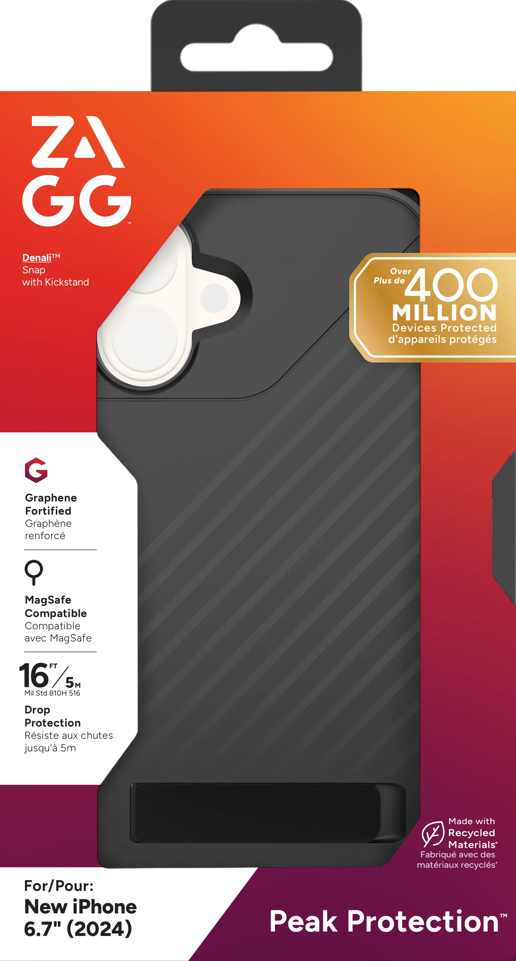 Image 3 for ZAGG Cases Denali Snap KS Apple iP16 Plus  Black