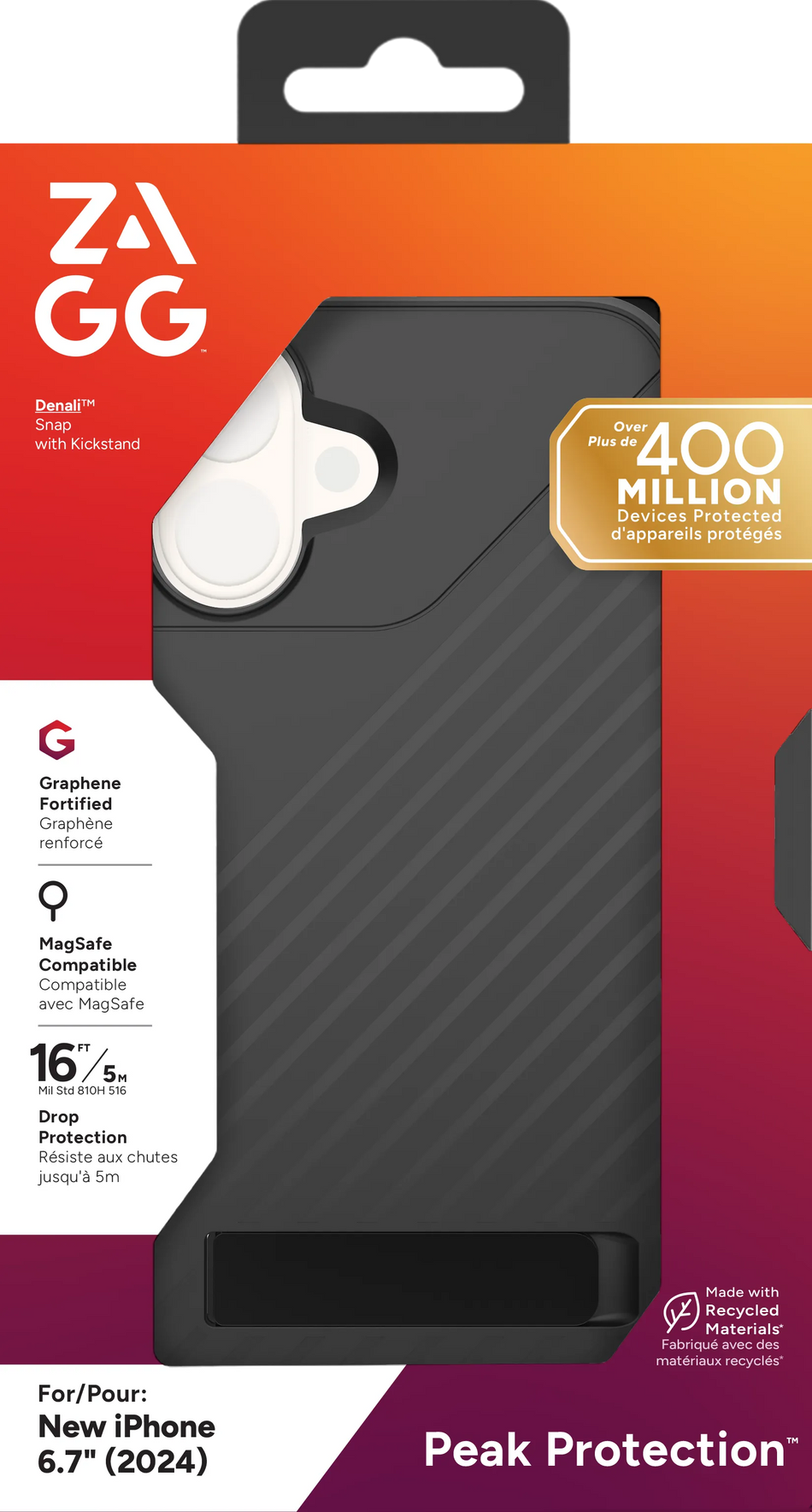 Image 3 for ZAGG Cases Denali Snap KS Apple iP16 Plus  Black