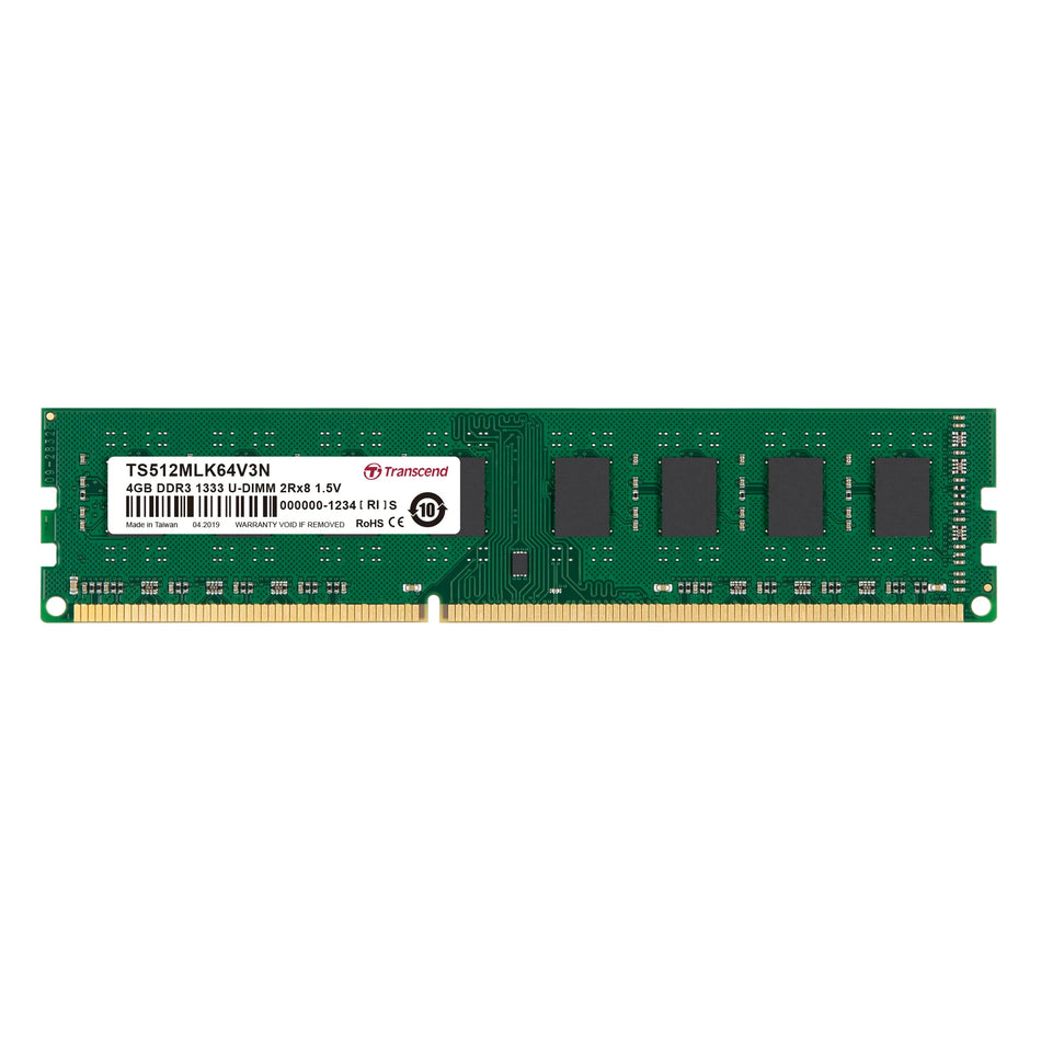 Image 1 for Transcend 4GB DDR3-1333 Desktop DIMM Memory