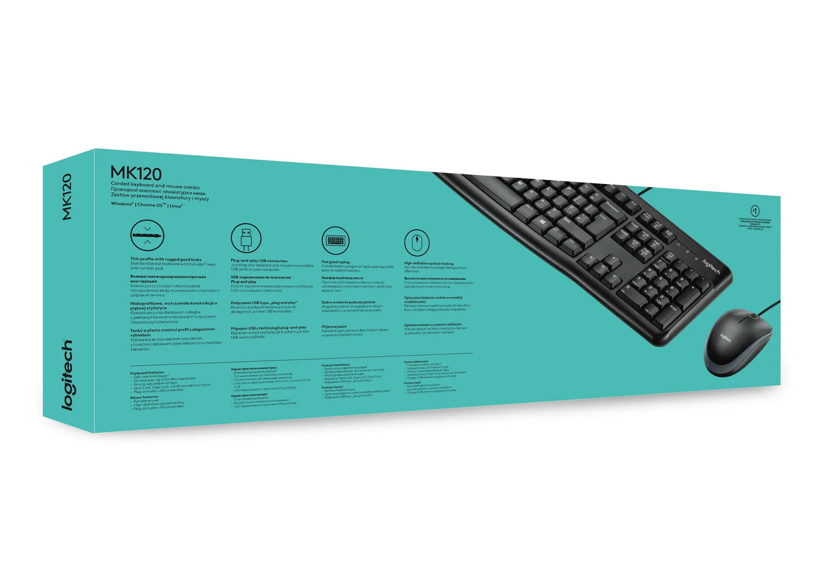 Mk120 Box Logitech MK120 Wired Keyboard and Mouse Combo – inPC