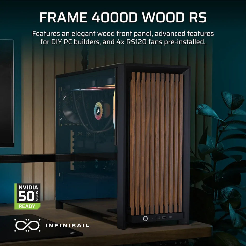 Image 2 for  FRAME 4000D RS WOOD Modular High Airflow Mid-Tower PC Case