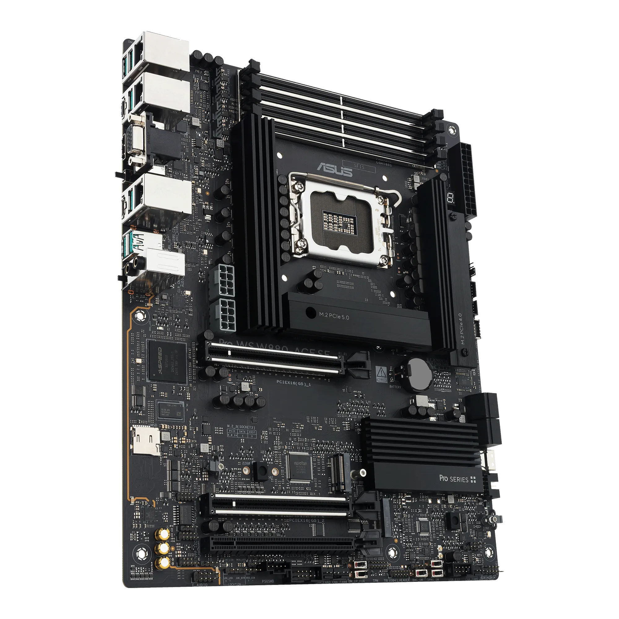 Image 4 for ASUS Motherboard/ATX/LGA1851/4xDIMM/Max.256GB/DDR5/Non-ECC/2xPCIe5x16(x16 or x8)/1xPCIe4x16(x4)/4xM.2/8xSATA/1xHDMI/1xType-C/1xV