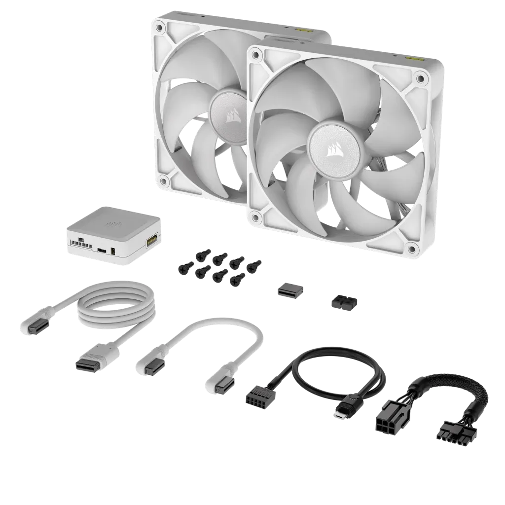 Image 4 for Corsair iCUE LINK RX140 140mm RGB Fan Dual Pack - White