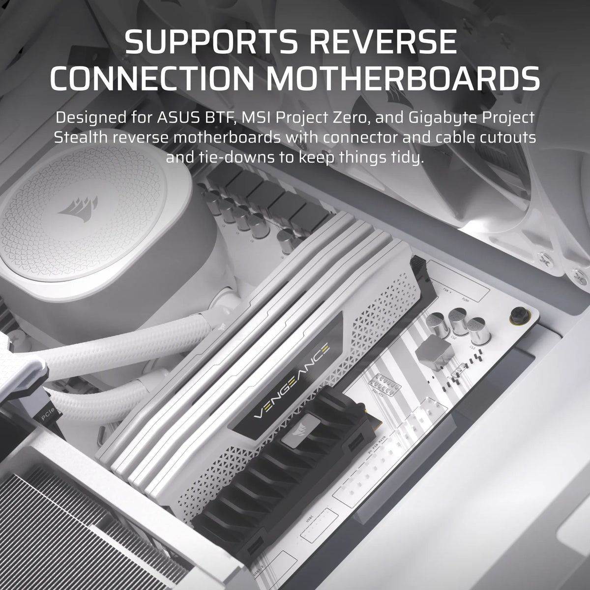 Image 4 for Corsair FRAME 4000D White Mid-Tower PC Case