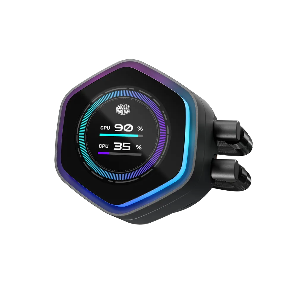 Image 2 for Cooler Master MasterLiquid ML360 Atmos II LCD AIO Liquid CPU Cooler - 360mm Radiator, Customizable LCD Display, ARGB Lighting